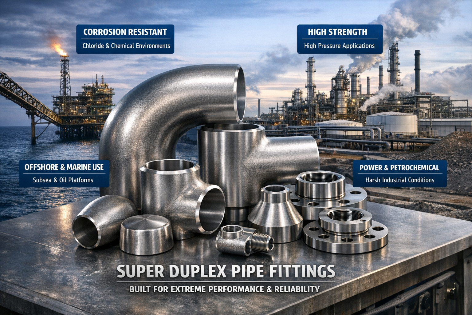 Super Duplex Pipe Fittings Manufacturer for Industrial Use